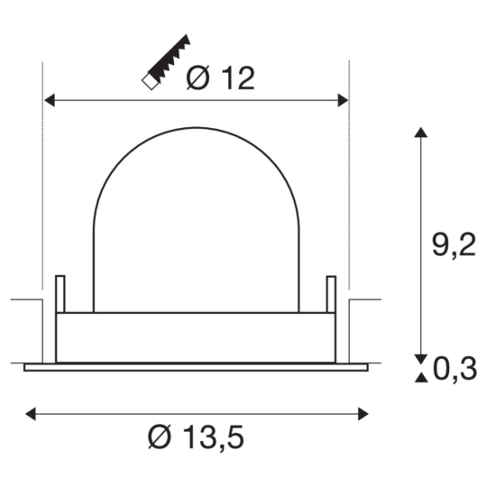 Dimensioned drawing